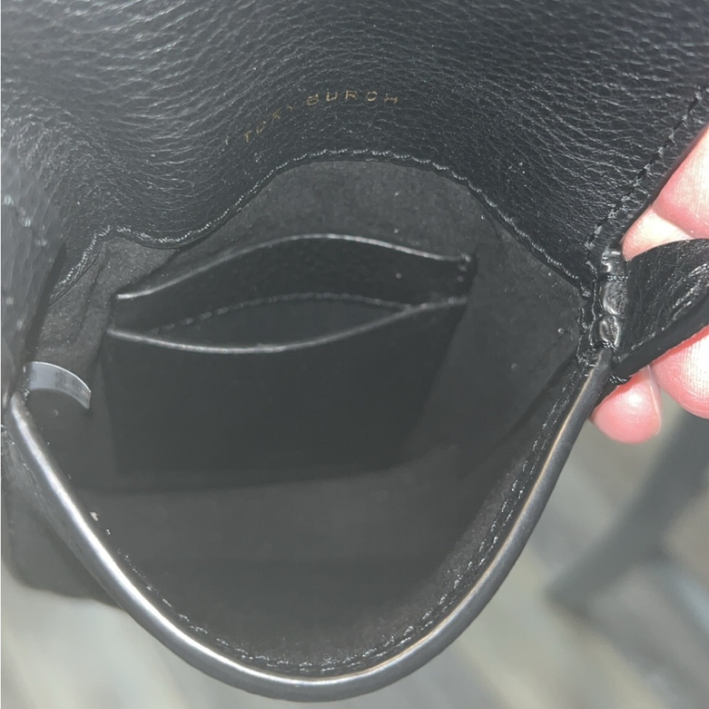Tory Burch Black Leather Crossbody with Gold Accent - Picture 4 of 5